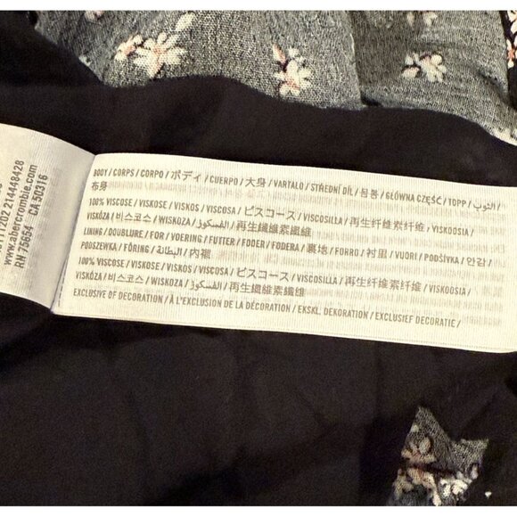 Abercrombie & Fitch Black Floral Large Whimsigoth Mini Skirt Womens Large - Picture 8 of 12